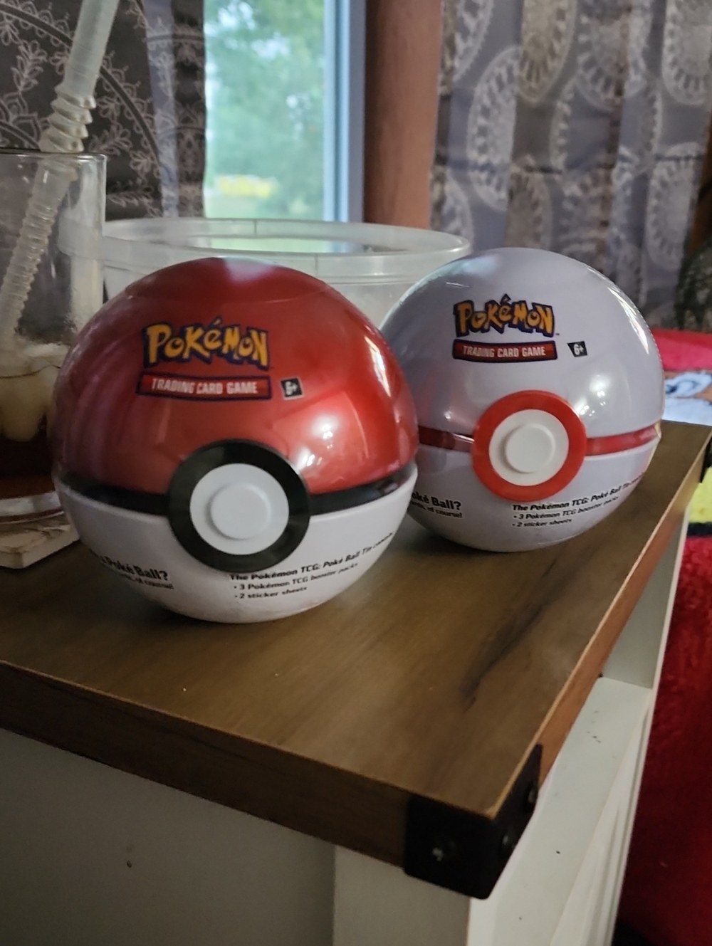 Pokemon Poké Ball TCG Storage Sphere - Red & White Pair